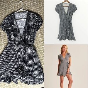 A&F Gingham Wrap Dress
